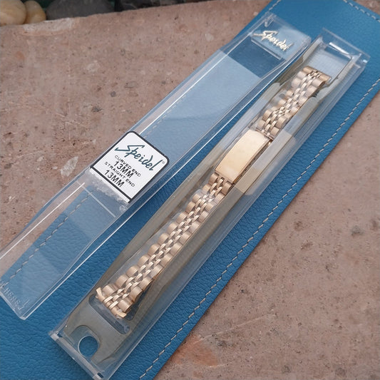 13mm Speidel Hirsch Gold-Tone Jubilee Link Ladies Vintage Watch Band