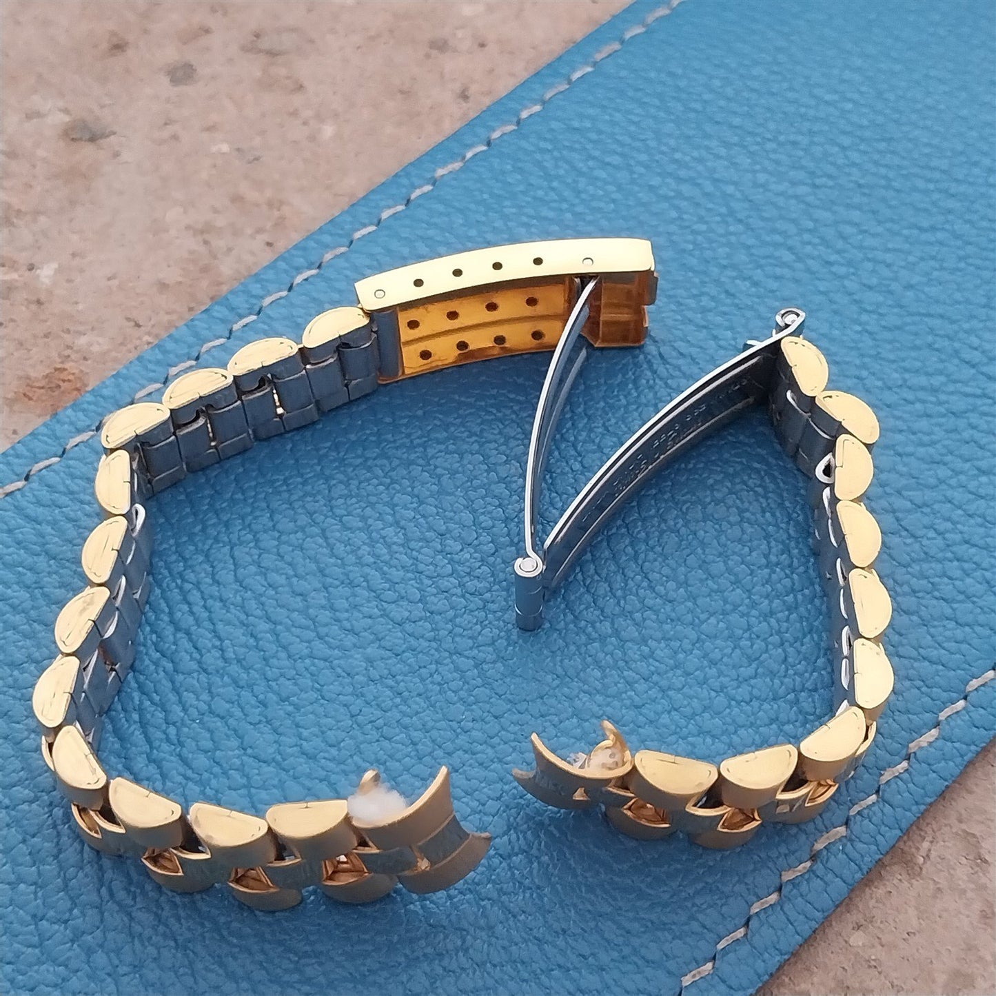 13mm Speidel Hirsch Gold-Tone President Link Ladies Vintage Watch Band