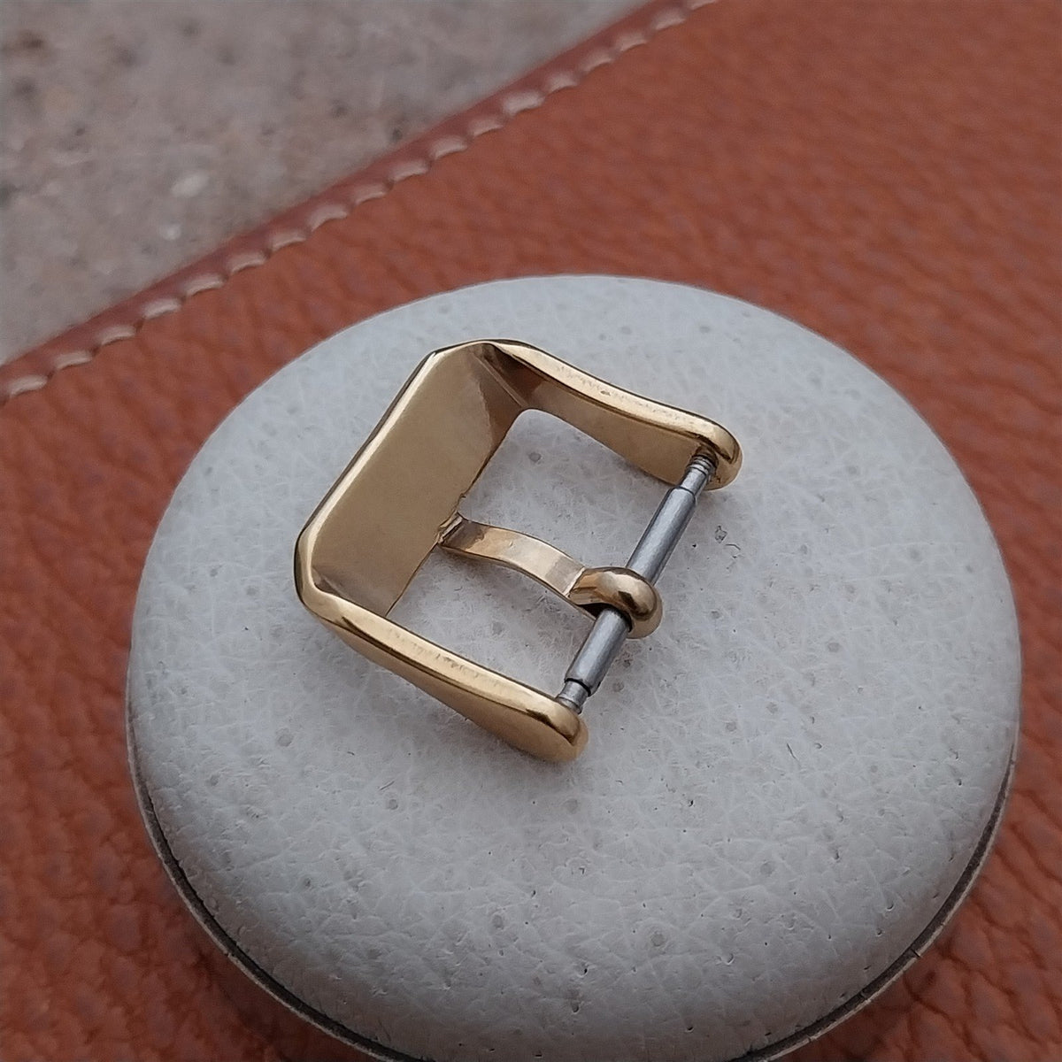 16mm Yellow Gold-Plate Watch Strap Buckle