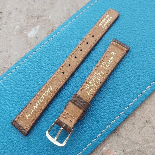 12mm Hamilton Ladies NOS Vintage Antelope Watch Strap & GF Buckle