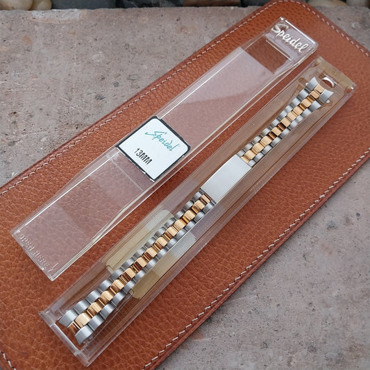 13mm Speidel Hirsch Stainless & Gold-Tone President Ladies Vintage Watch Band