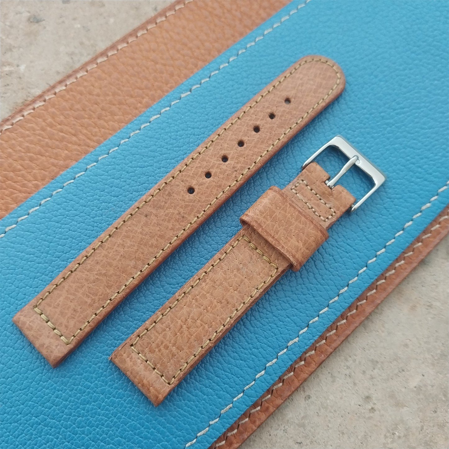 16mm Pigskin 1940s-1950s Single Keeper Vintage Watch Strap