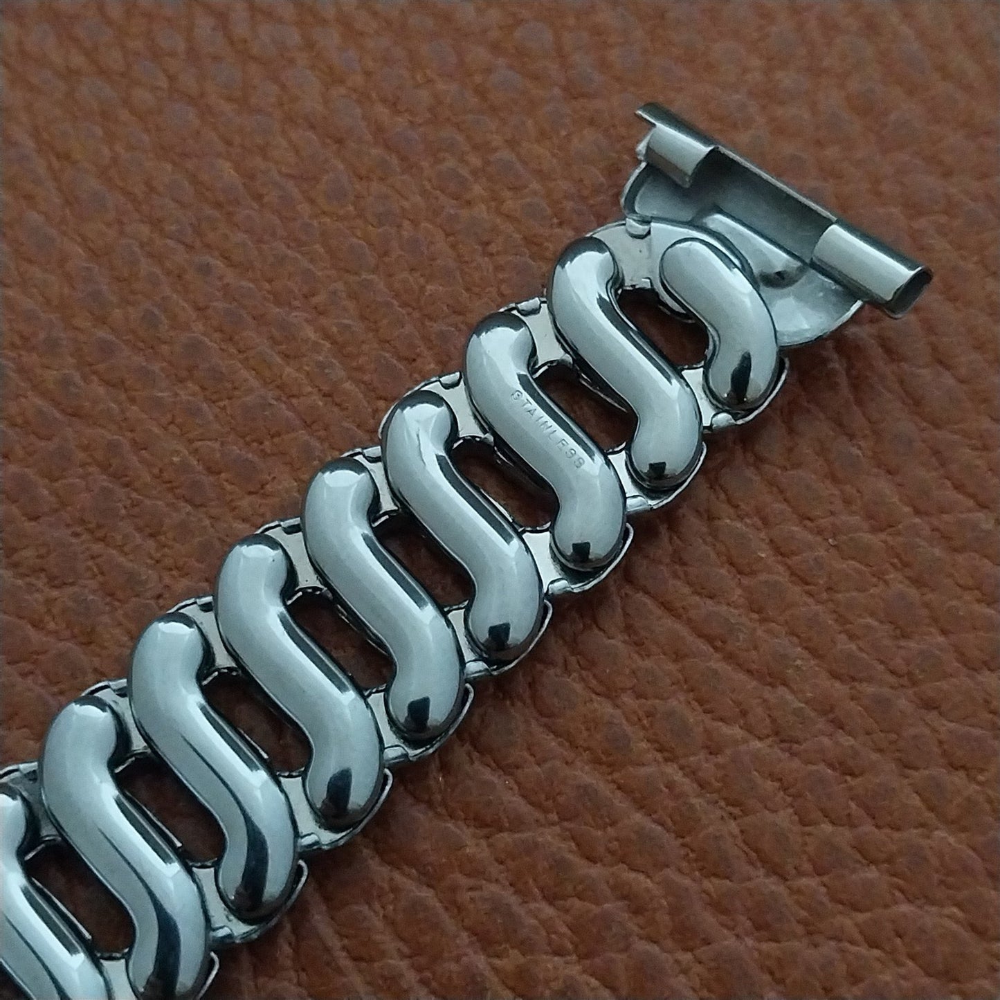 Vintage Pakula Pacer 19mm 16mm Stainless Steel 1950s Classic Stretch Watch Band
