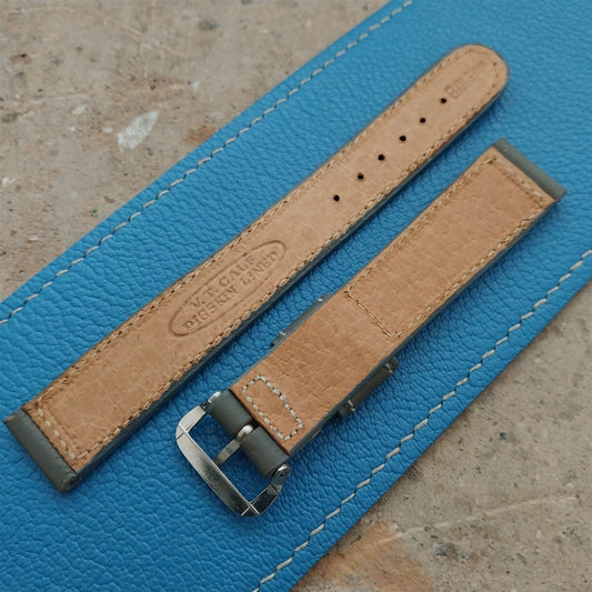 Binson Gray Calfskin Leather Unused 1950s Vintage Watch Strap