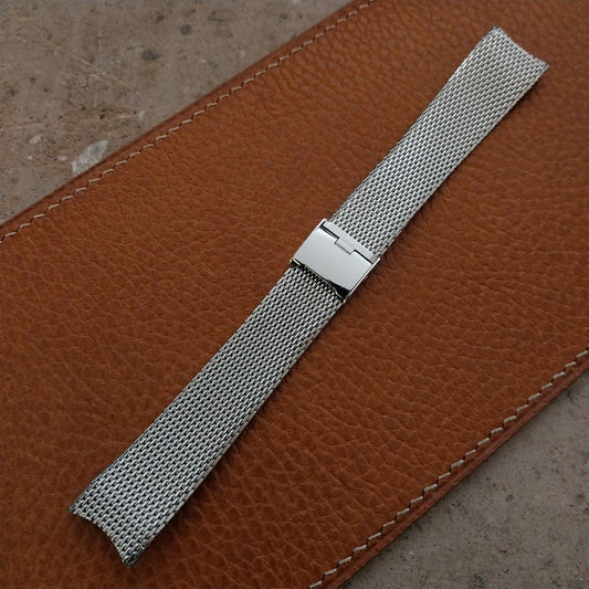 Vintage 17.4mm 10k White Gold-Filled Mesh Speidel Classic 1960s-1970s Watch Band