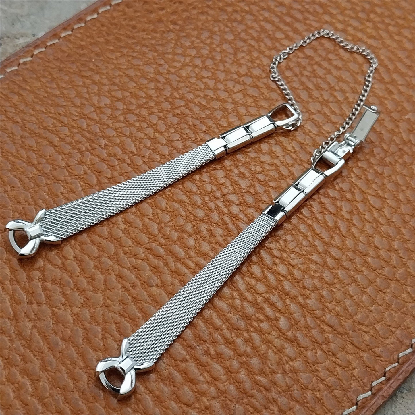 Ladies Speidel White Gold-Filled Mesh Unused 1968 Vintage Cocktail Watch Band