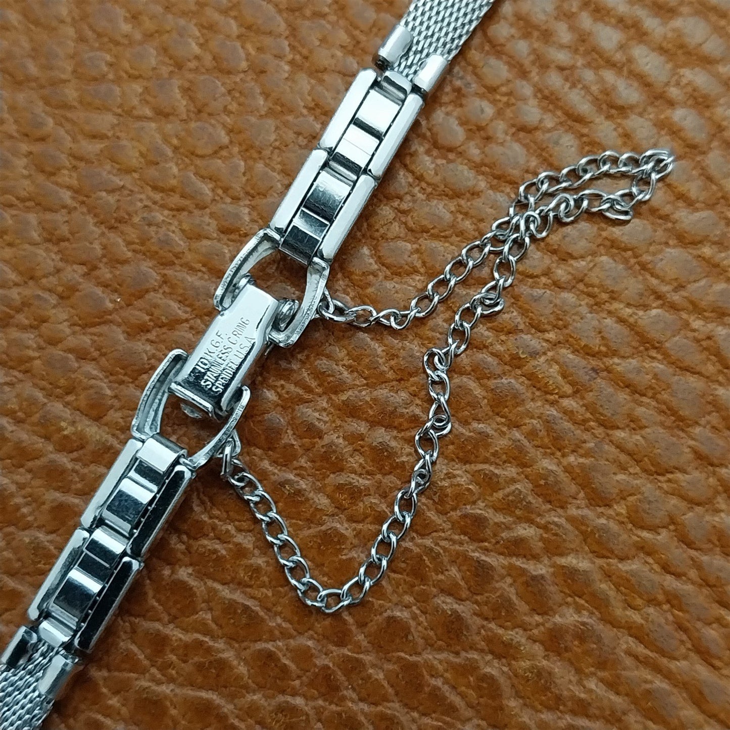 Ladies Speidel White Gold-Filled Mesh Unused 1960s Vintage Cocktail Watch Band
