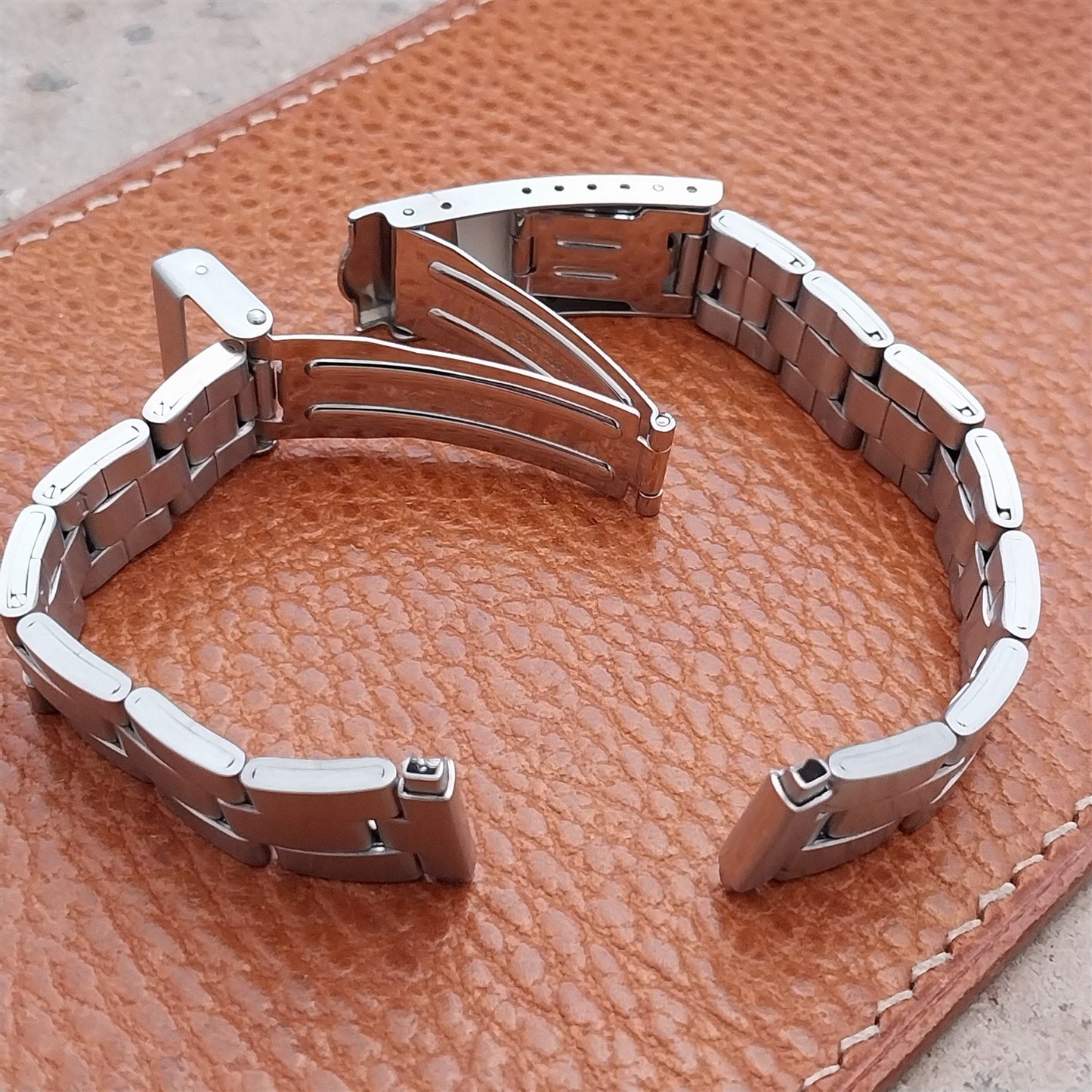 12mm 14mm 16mm Ladies Speidel Hirsch Stainless Steel Vintage Watch Band