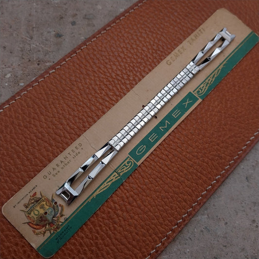 1950s 12k White Gold-Filled Gemex Tahiti Vintage Cocktail Watch Band