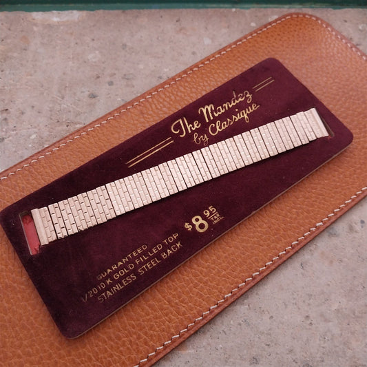 5/8" 1940s 10k Rose Gold Filled Classique Unused Vintage Watch Band