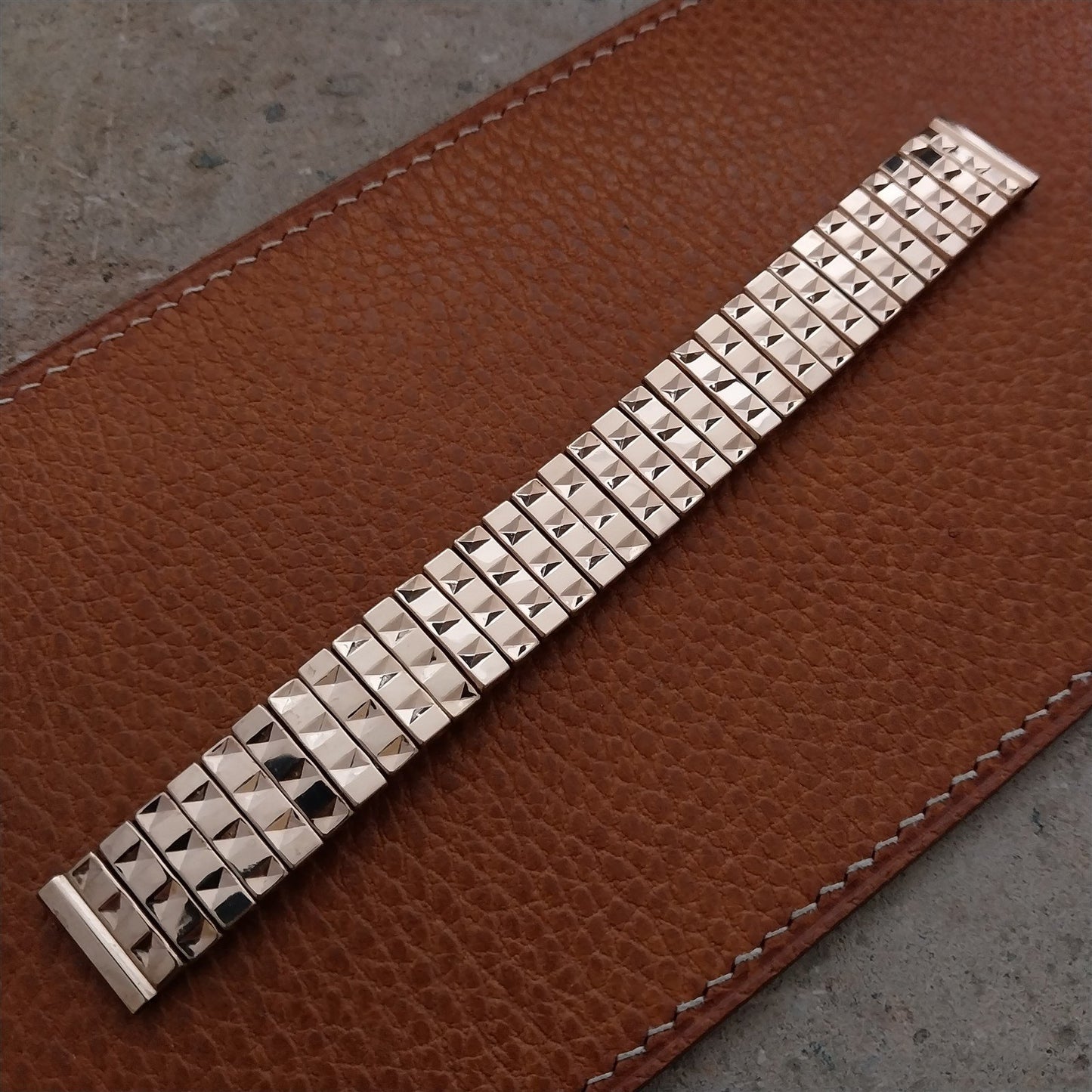 5/8" 1940s 10k Rose Gold Filled Classique Unused Vintage Watch Band