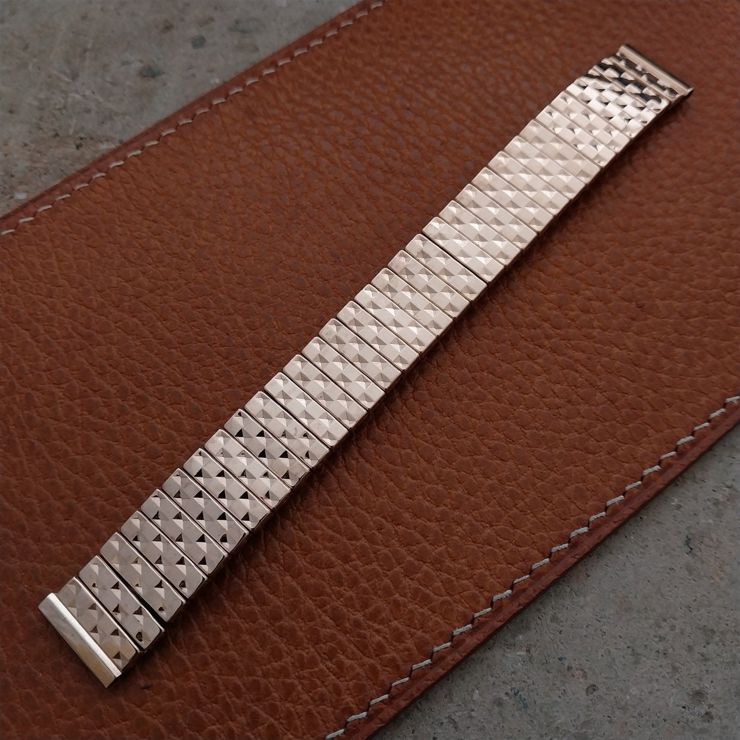 5/8" 1940s 10k Rose Gold Filled Classique Unused Vintage Watch Band