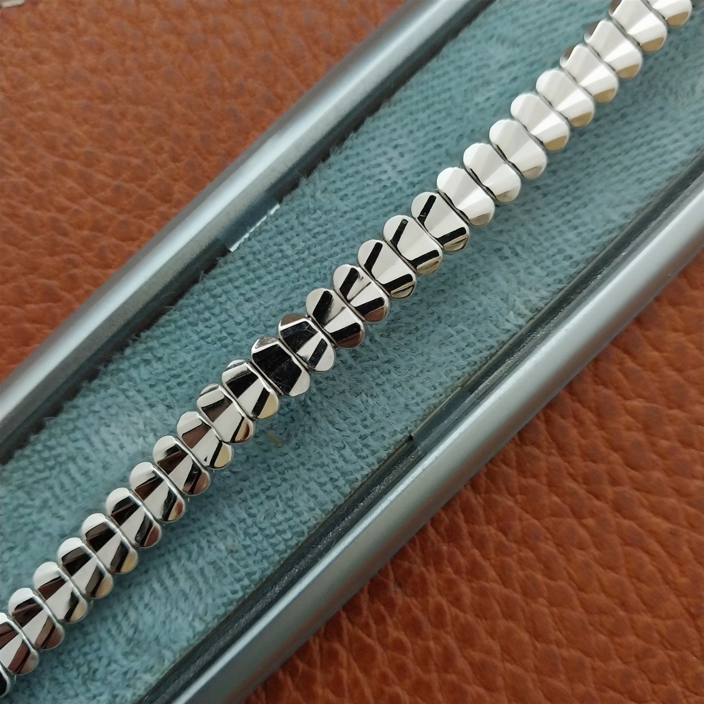White Gold-Filled JB Champion Expansion Vintage Cocktail Watch Band