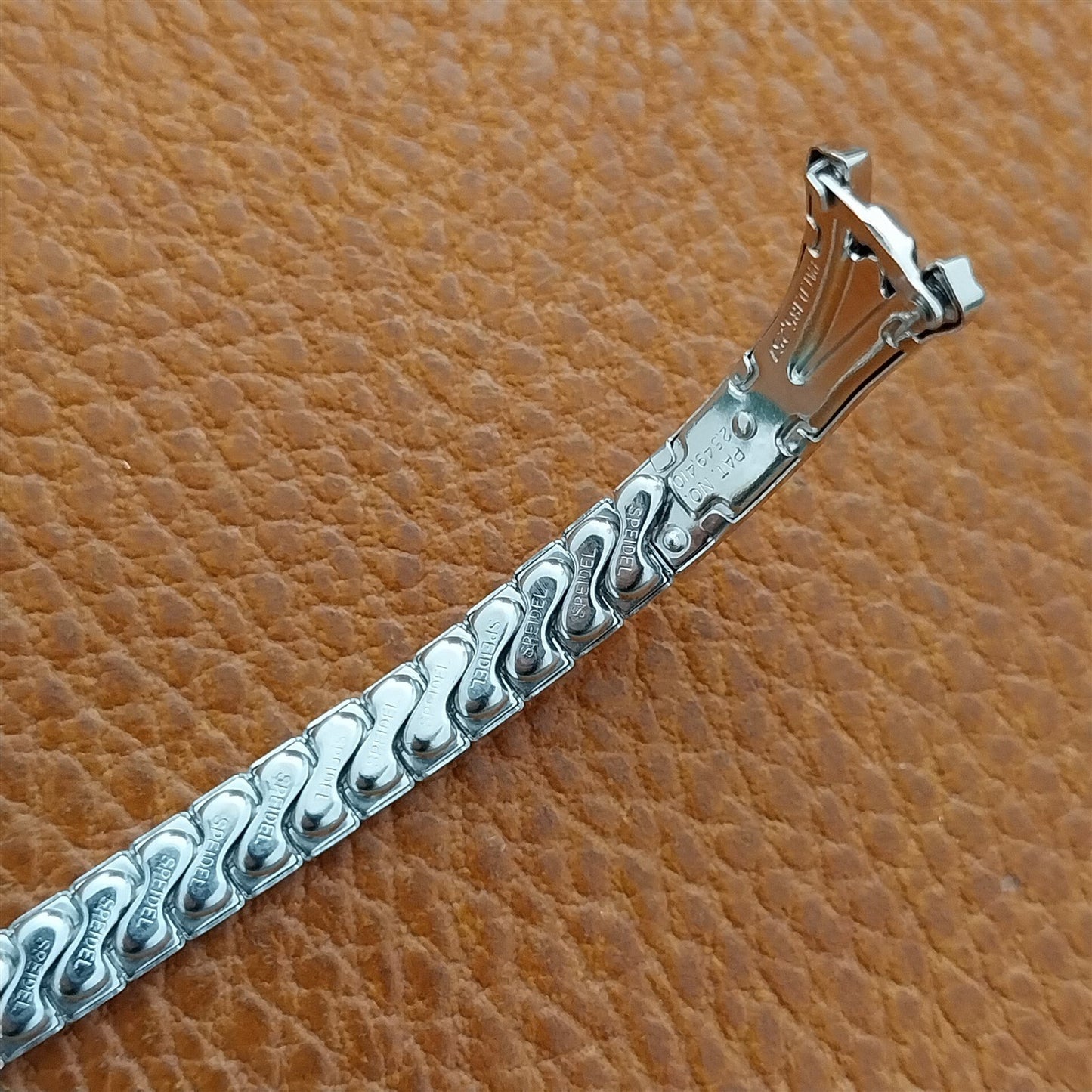 Ladies White Gold-Fill Speidel nos 1950s Vintage Cocktail Watch Band