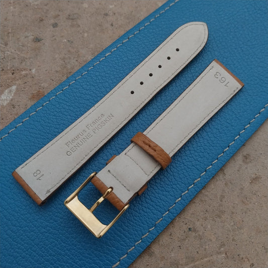 18mm Fleurus France Pigskin Slim Tapered 18/16 Watch Strap