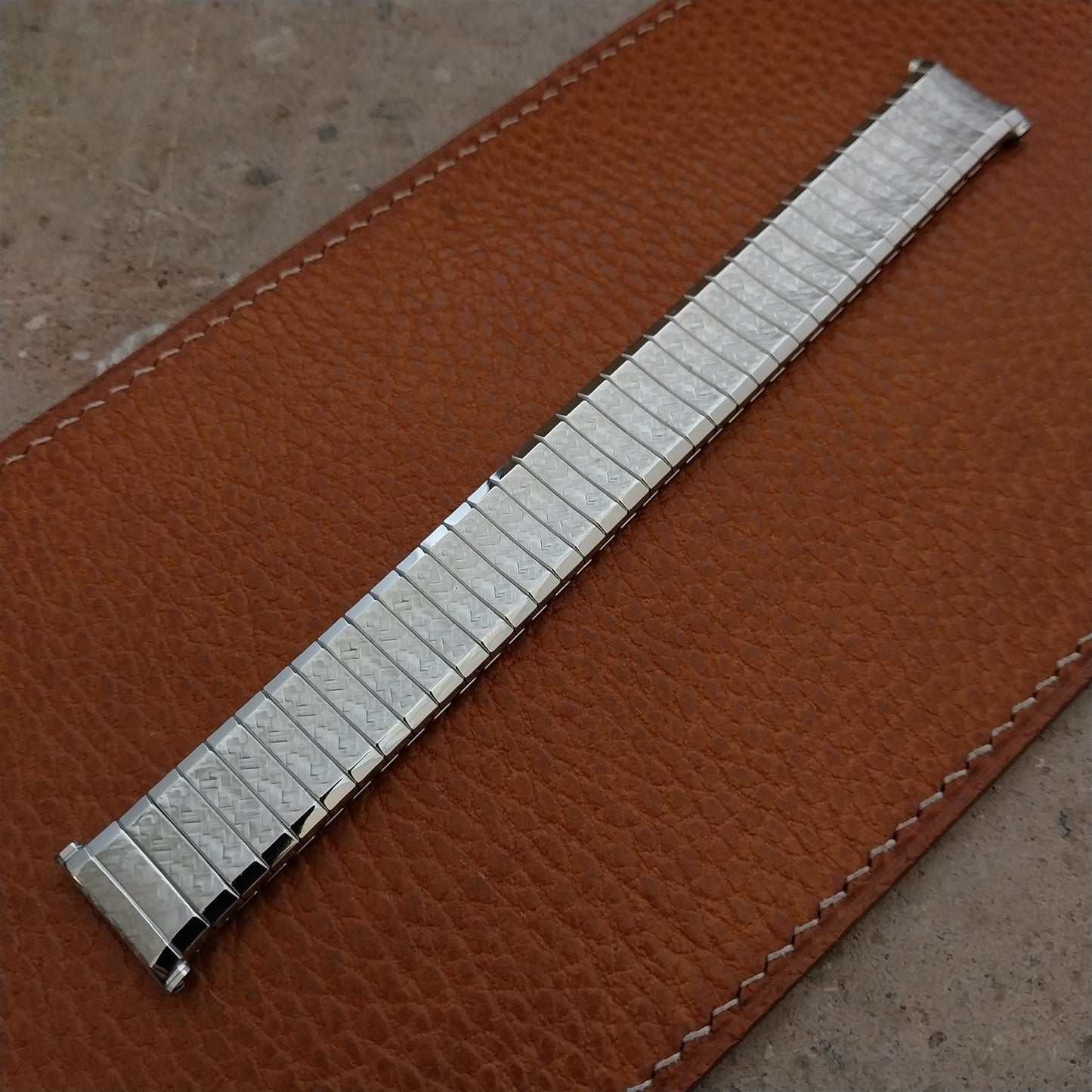 Vintage 1967 White Gold-Filled Speidel Fairway 19mm 18mm 17mm Unused Watch Band