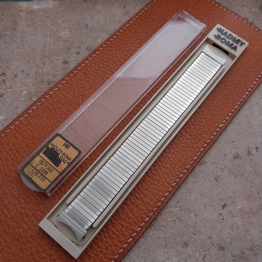 18mm Hadley Roma Stainless Steel Stretch Expansion NOS Watch Band
