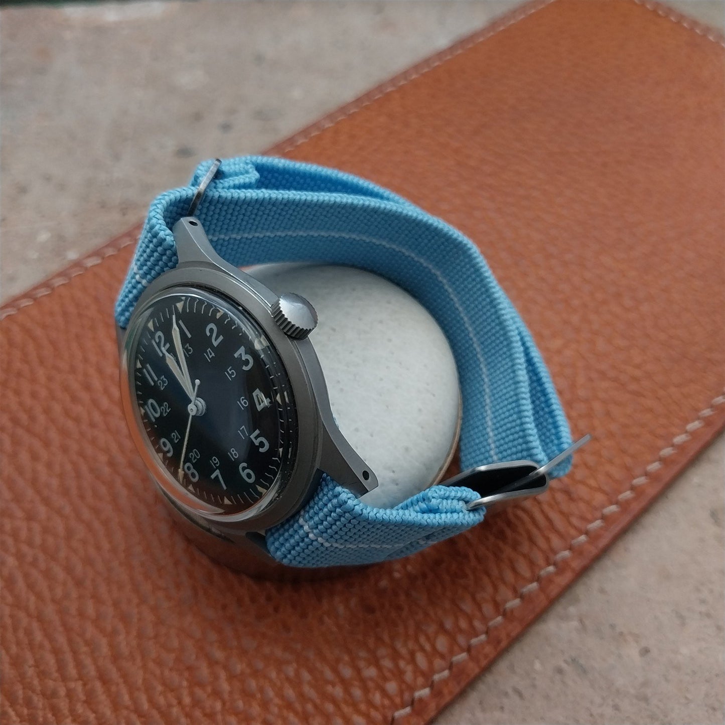 18mm Marine Nationale MN Parachute Elastic Field Watch Strap
