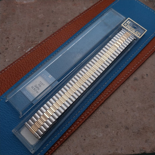 16mm 18mm 20mm Kreisler Stainless & Gold-Tone Expansion Unused Watch Band