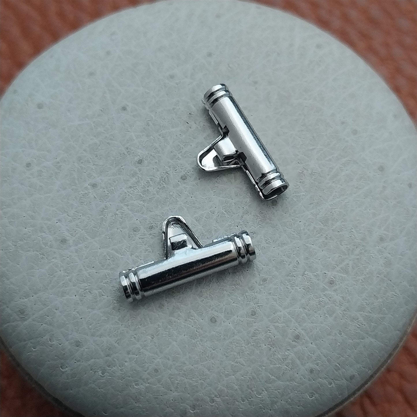 1/2" Silver-Tone Single-Lug to Spring Bar Vintage Watch Band Adapters