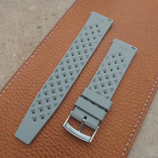 22mm FKM Tropical Gray Tapered Divers Watch Strap