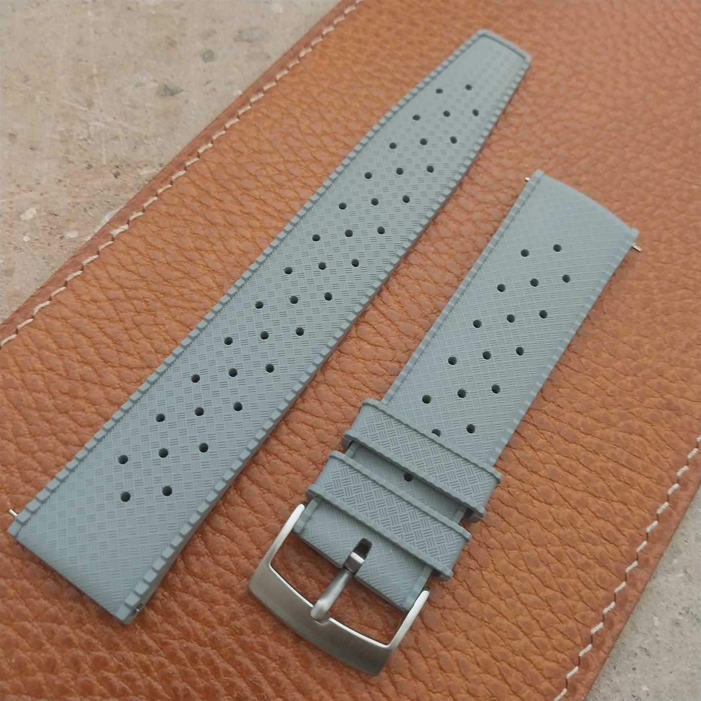 22mm FKM Tropical Gray Tapered Divers Watch Strap