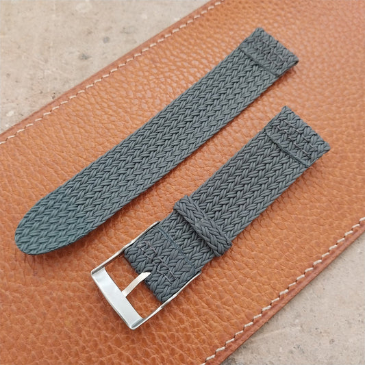 20mm Gray Eulit Palma Pacific Braided Perlon Two-Piece Field Watch Strap