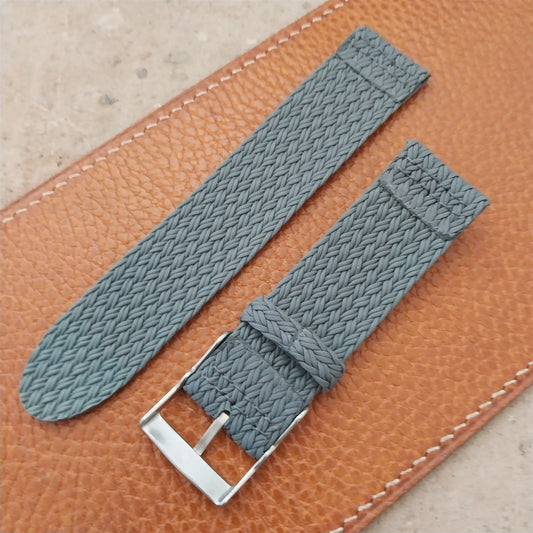 22mm Gray Eulit Palma Pacific Braided Perlon Two-Piece Field Watch Strap