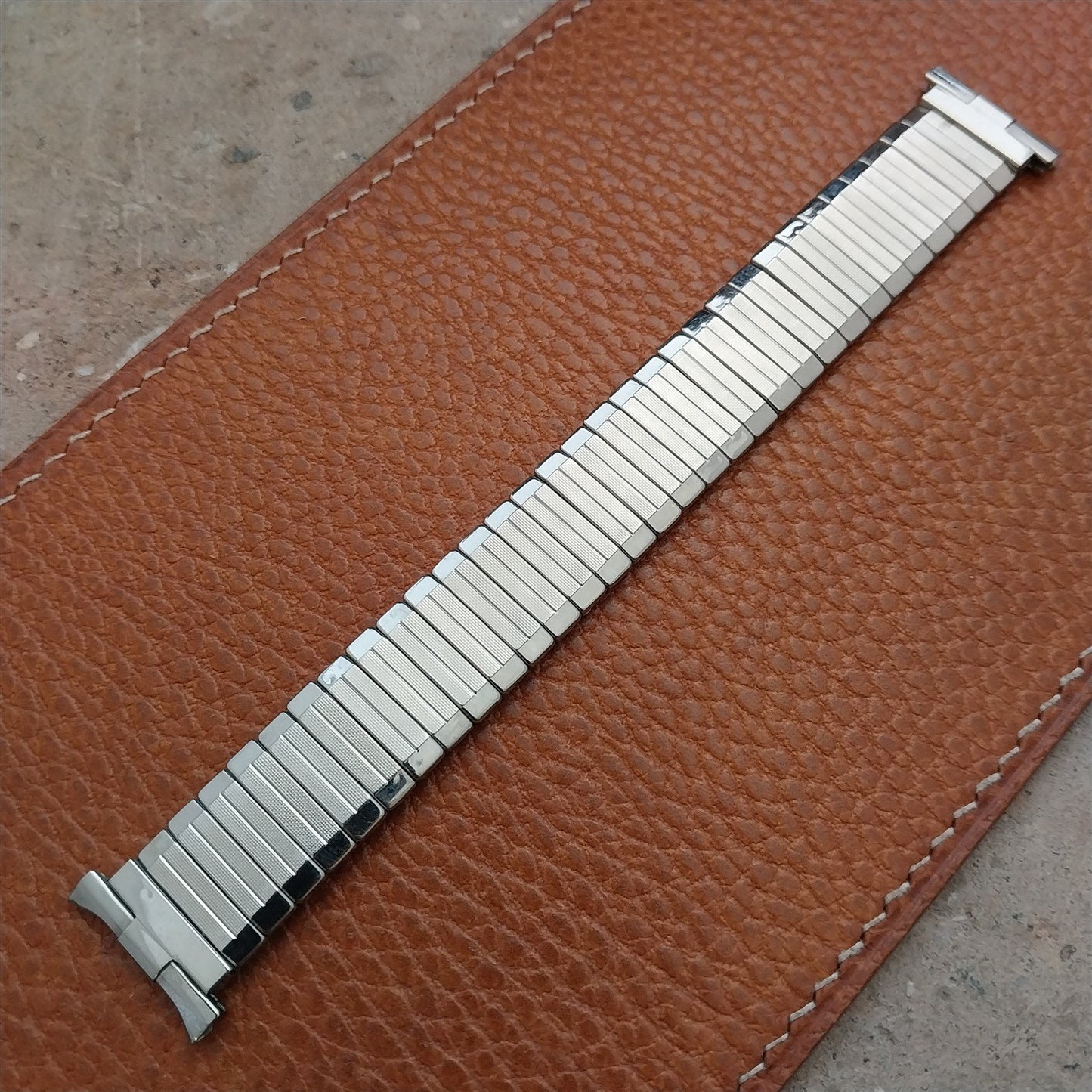 Vintage 18mm 19mm 20mm Baldwin Stainless 1960s Expansion Watch Band