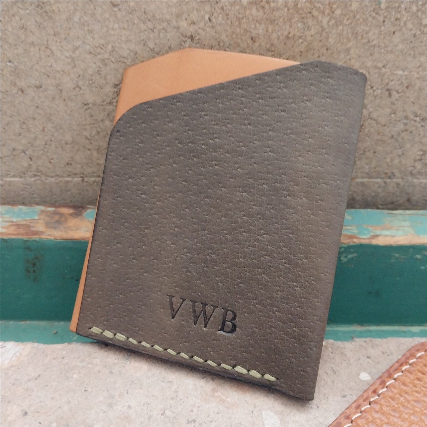 Minimal Bridle & Pigskin Leather Card Wallet Handmade in New Mexico