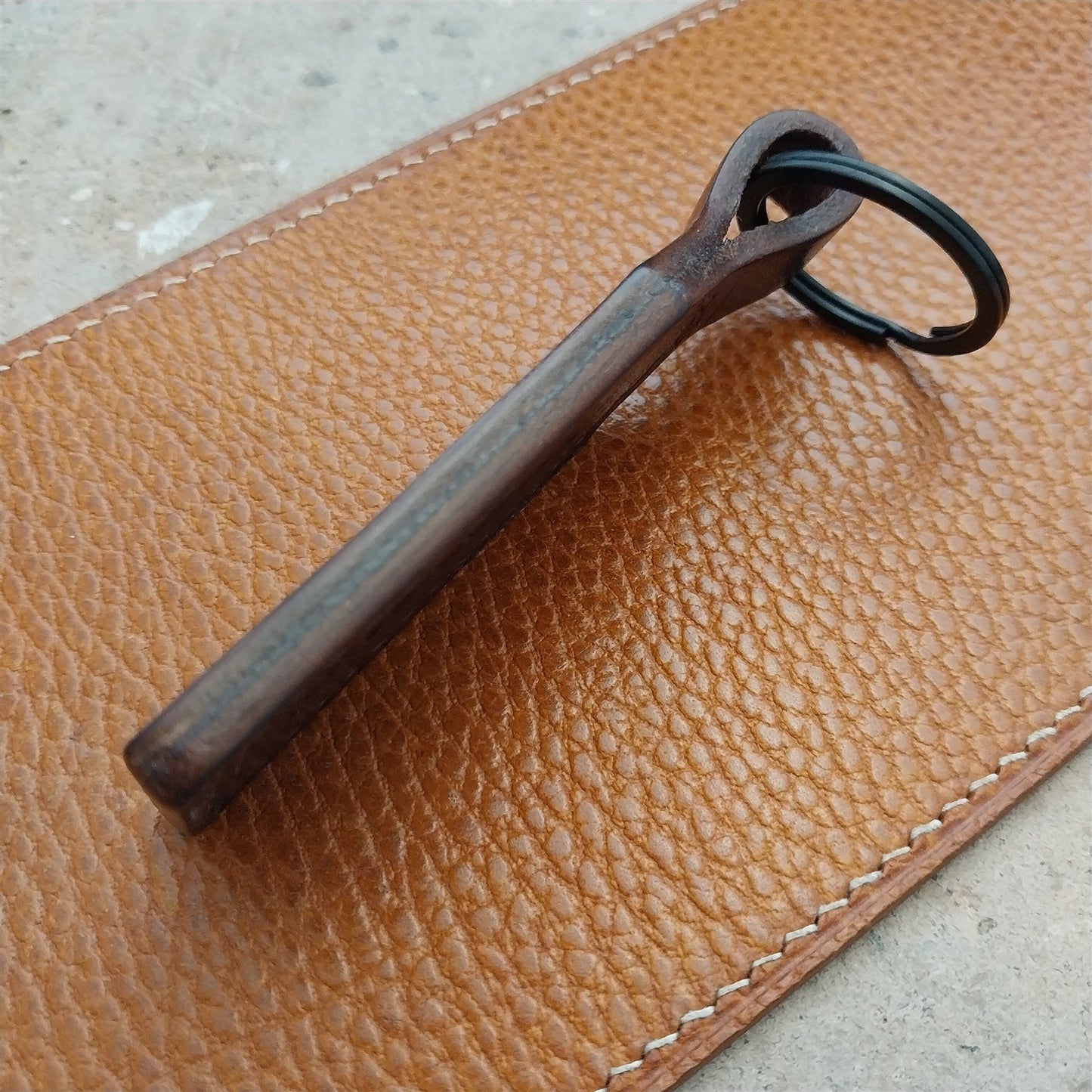 Schwinn Thick Latigo Leather Keychain Fob Handmade in New Mexico