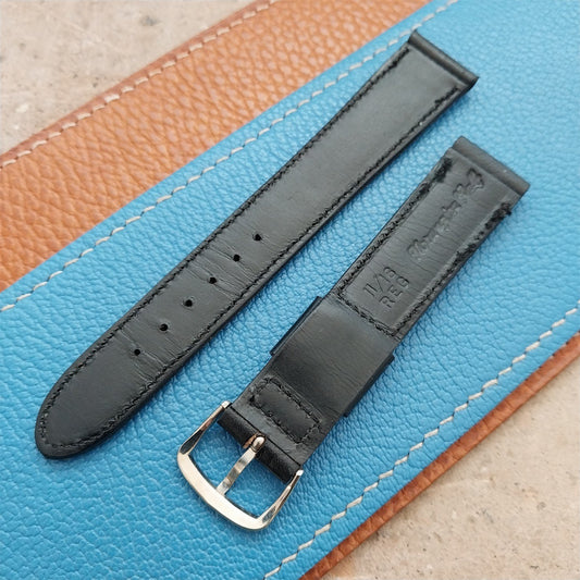 1970s Vintage 17.2mm Kalbe Tapered Saddle Leather Watch Strap
