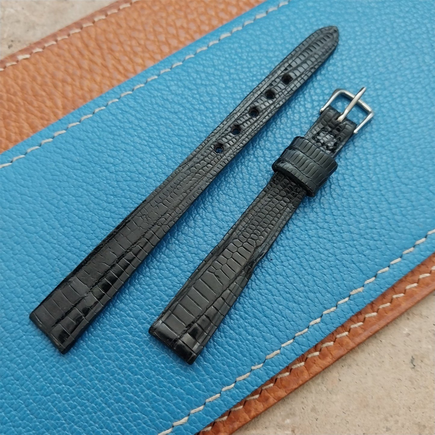 11mm JB Champion Black Lizard Ladies nos Unused Vintage Watch Strap