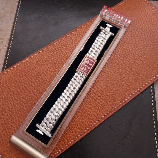White Gold-Filled Speidel Golden Templar NOS 1950s Vintage Watch Band
