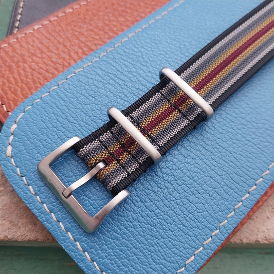 20mm Ribbed Striped Nylon Classic G10 Watch Strap