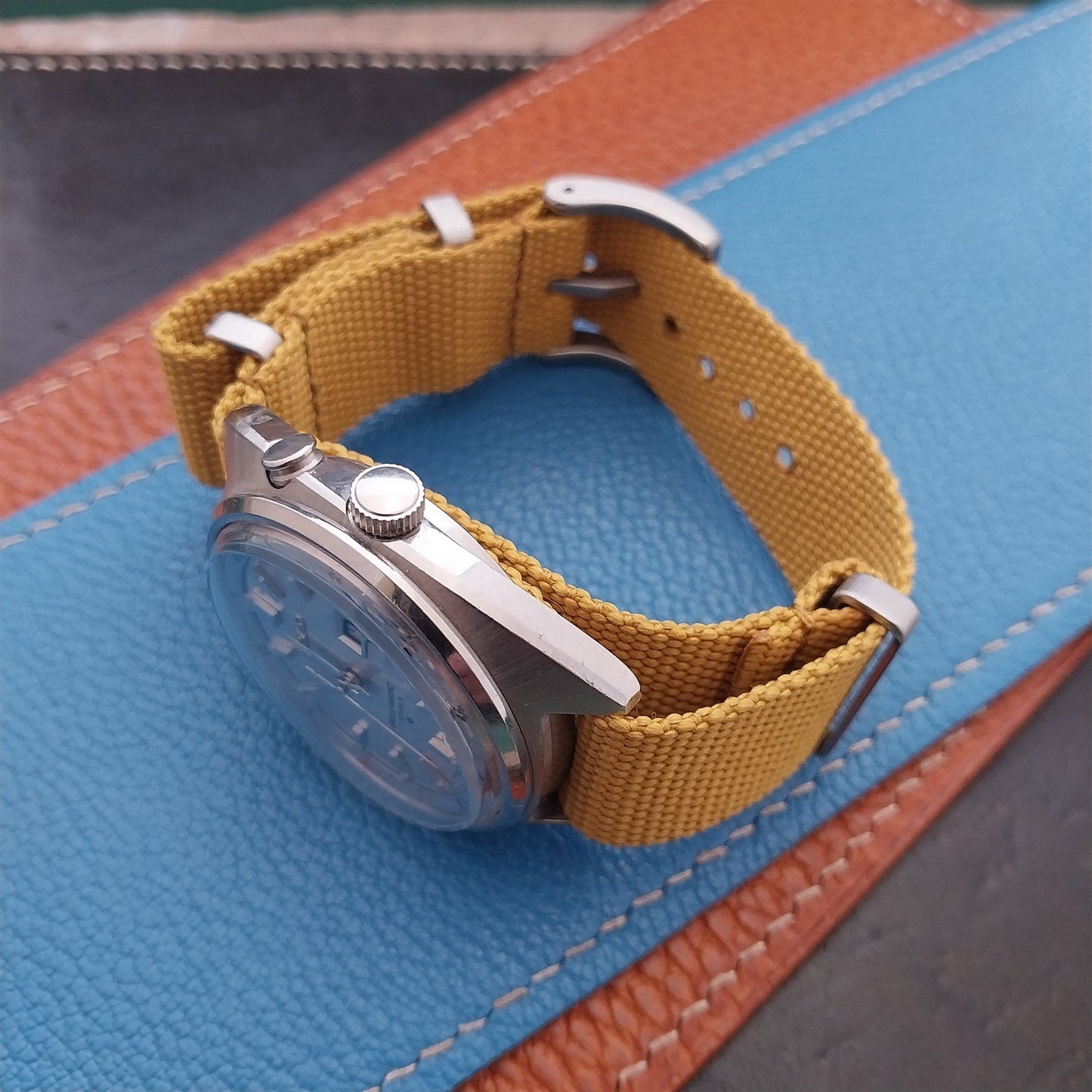 19mm Ribbed Striped Nylon Classic G10 Watch Strap