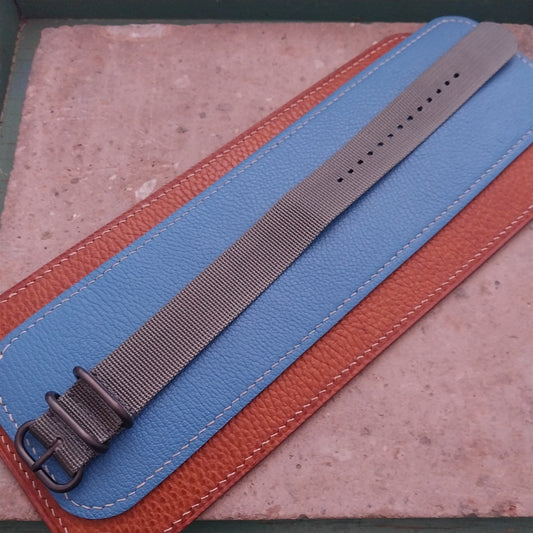 22mm ACU Gray Maratac Zulu Watch Strap & Black Hardware