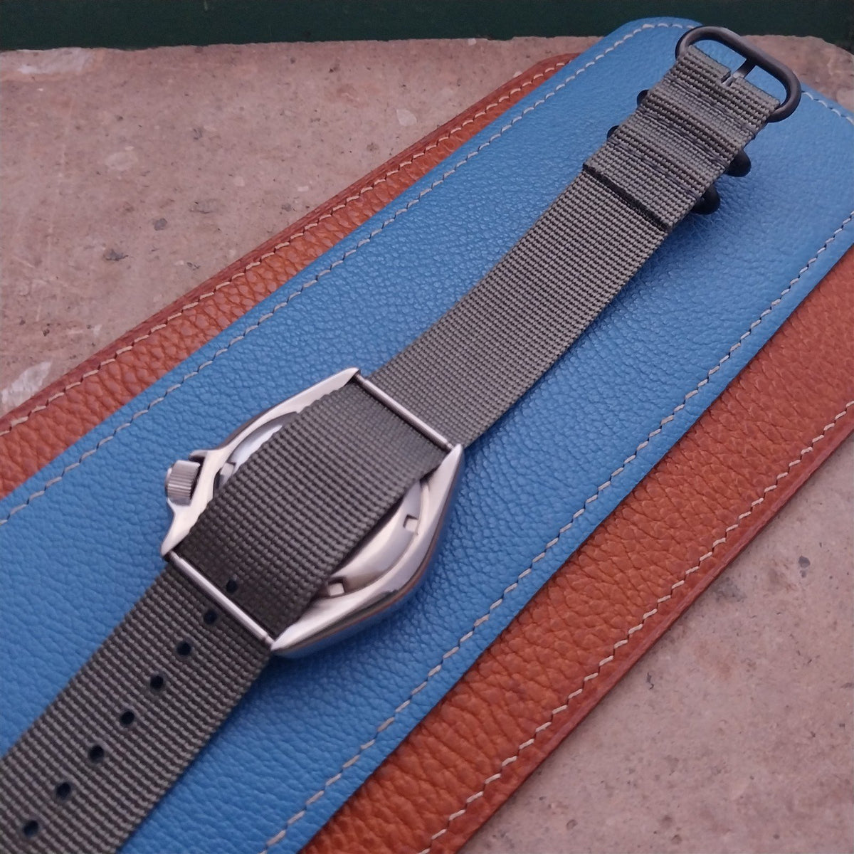 22mm ACU Gray Maratac Zulu Watch Strap & Black Hardware
