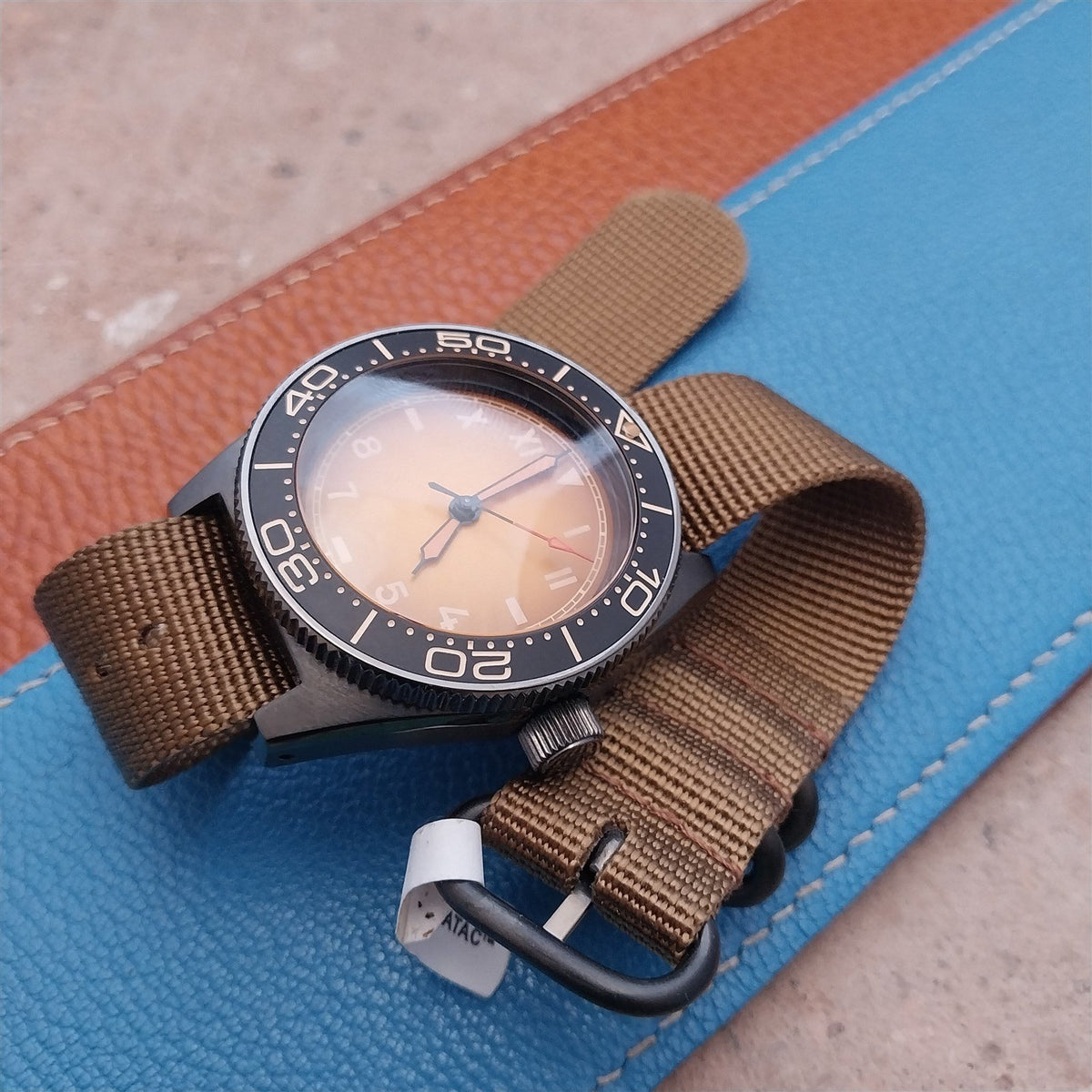 20mm Desert Sand Maratac Zulu Watch Strap & Black Hardware