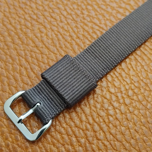 14mm RAF Style Brown Nylon Single-Pass Field Watch Strap