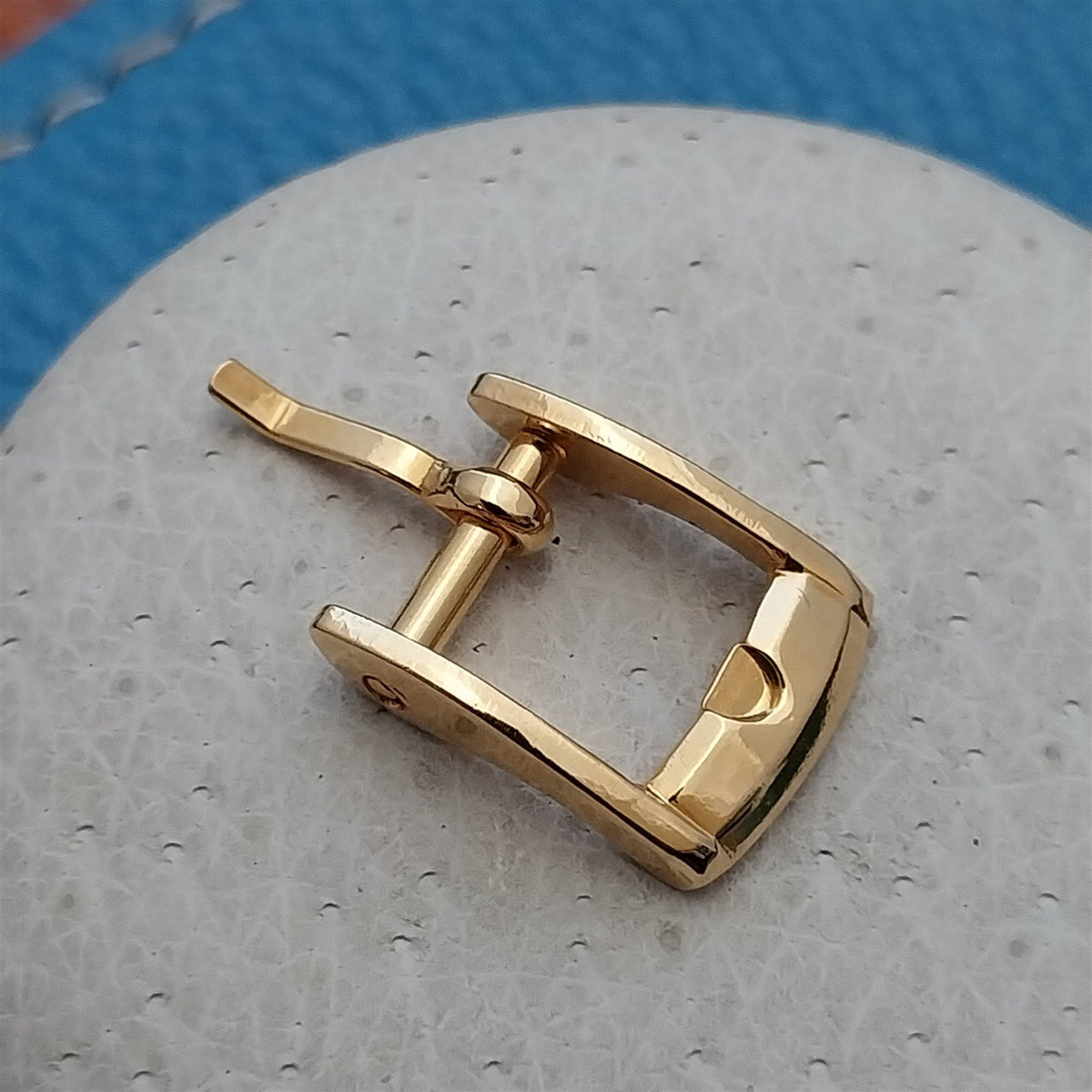 Vintage Swiss 8mm Yellow Gold-Tone Unused nos Watch Strap Buckle