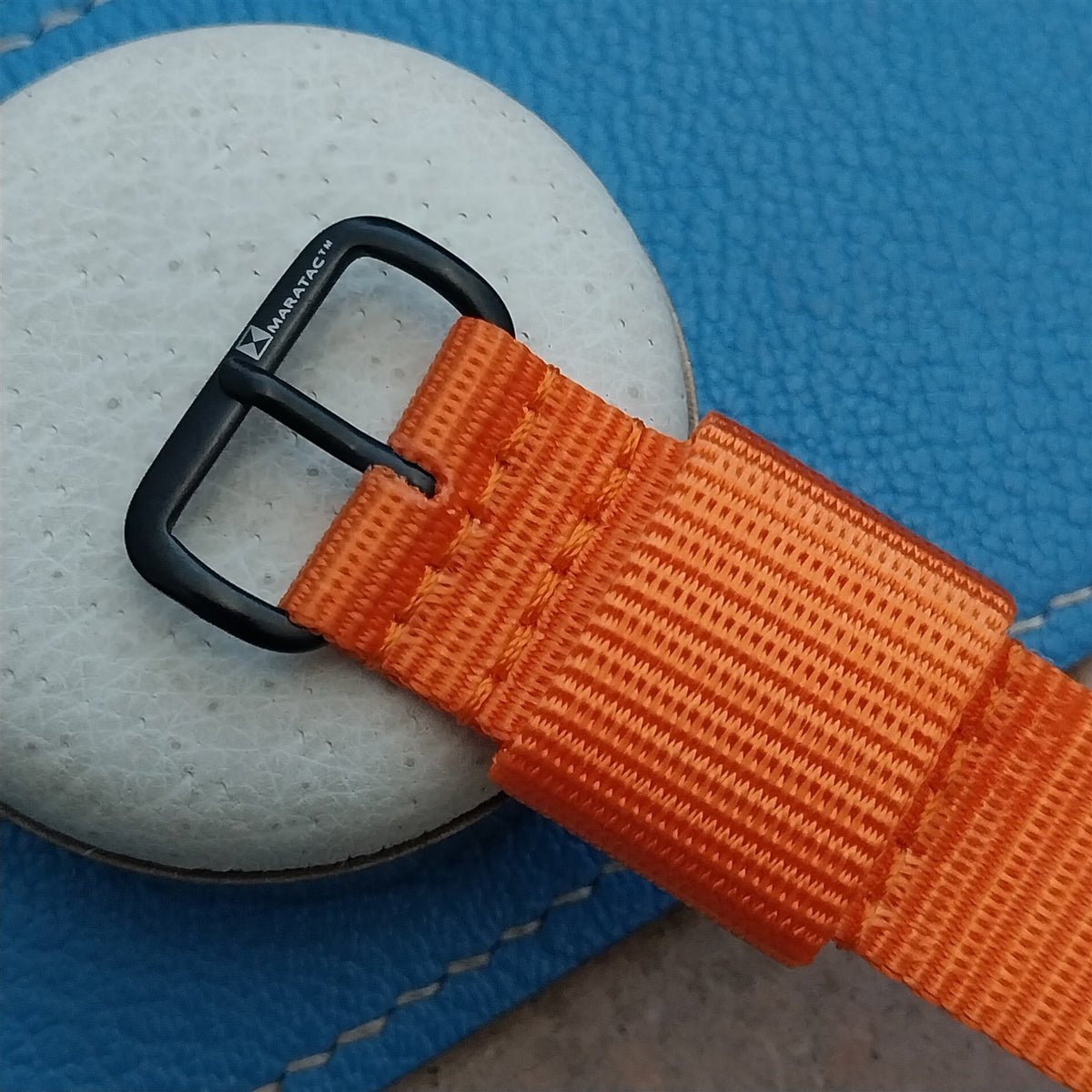 18mm Maratac Mil Series Orange Nylon Single-Pass Watch Strap