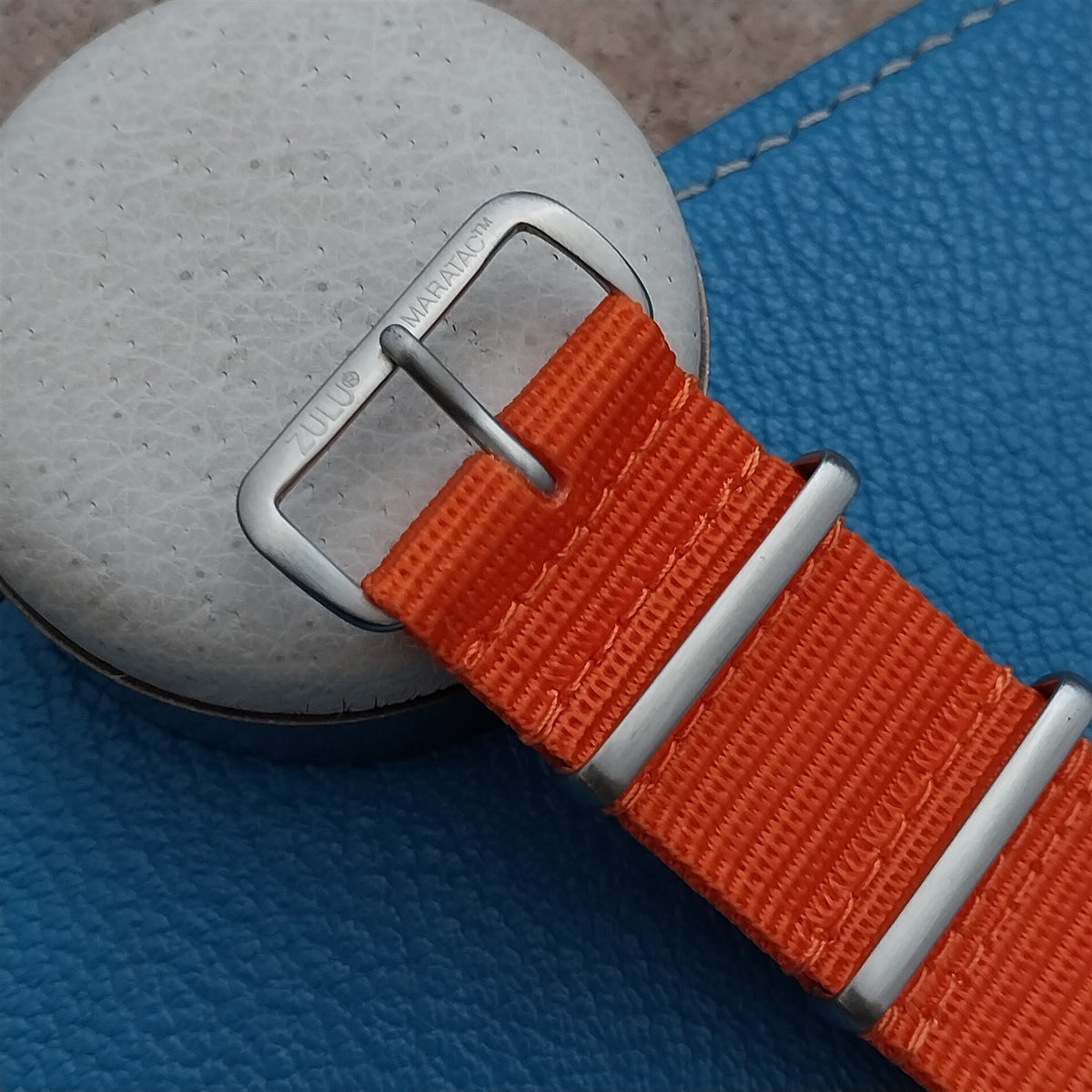 22mm Orange Maratac MOD Field Watch Strap