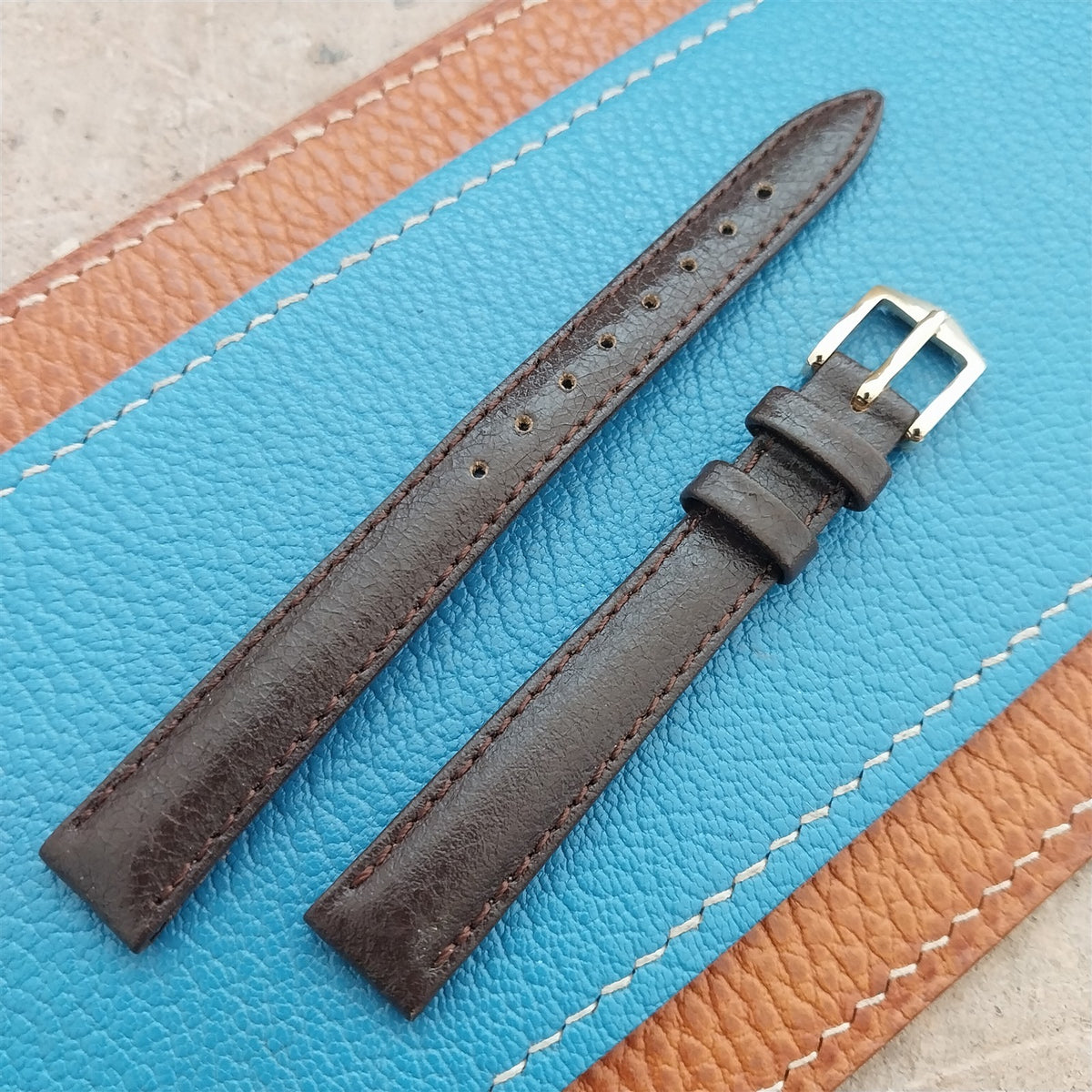 12mm Ladies Hirsch Windsor Brown Leather Watch Strap