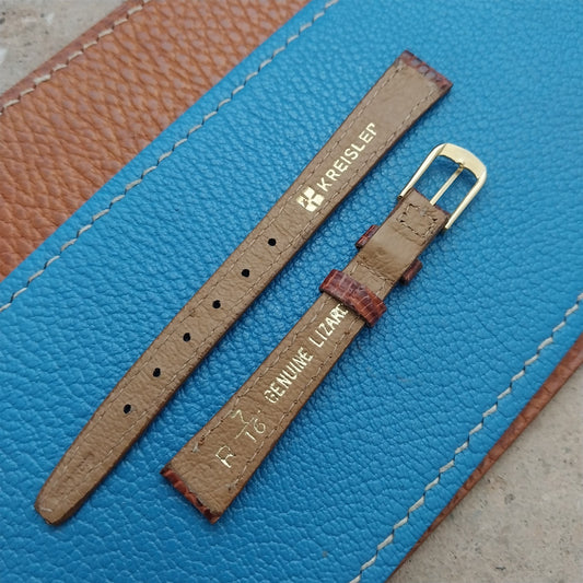 11mm Kreisler Brown Lizard Ladies Vintage Watch Strap