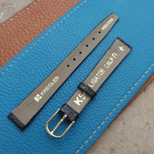 13mm Kreisler Brown Alligator Grain Leather Ladies Watch Strap