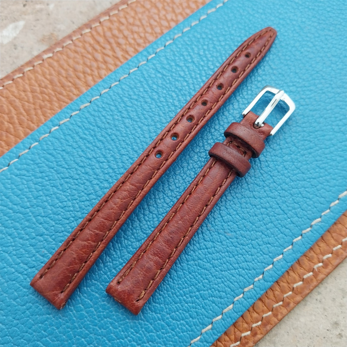 10mm Ladies Hadley Roma Brown Leather Watch Strap