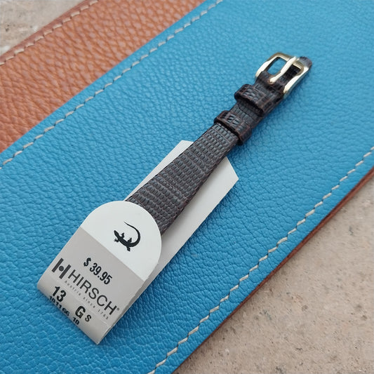 12mm Ladies Hirsch Brown Lizard Watch Strap