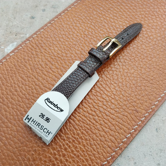 13mm Brown Ladies Hirsch Rainbow Lizard Grain Leather Watch Strap
