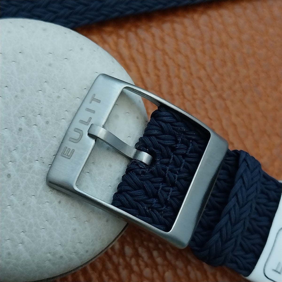 20mm Eulit Palma Pacific Blue Braided Perlon 2Piece Field Watch Strap